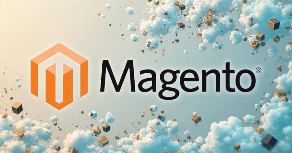 Logo for Magento, reviewed in a comparison of the best ecommerce platforms in Hong Kong.